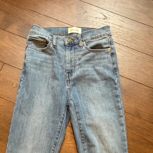 Frame Flair Jeans Raw Hem Size 25 Light Wash C5-021 - Picture 5 of 7